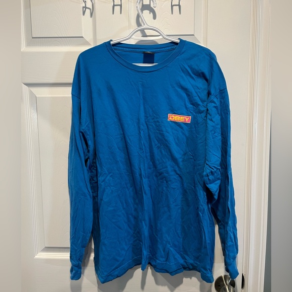 Obey Blue/Pink/Yellow Long Sleeve Size XL - Picture 1 of 8
